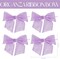 Purple Bows for Crafts 4" Lavender Bows with Twist Ties Premade Lilac Bows Pre Tied Organza Bows for Treat Bags, Easter's Day, Cake Pop,Gift Wrapping,Baby Shower,Wedding Favor -12 Counts